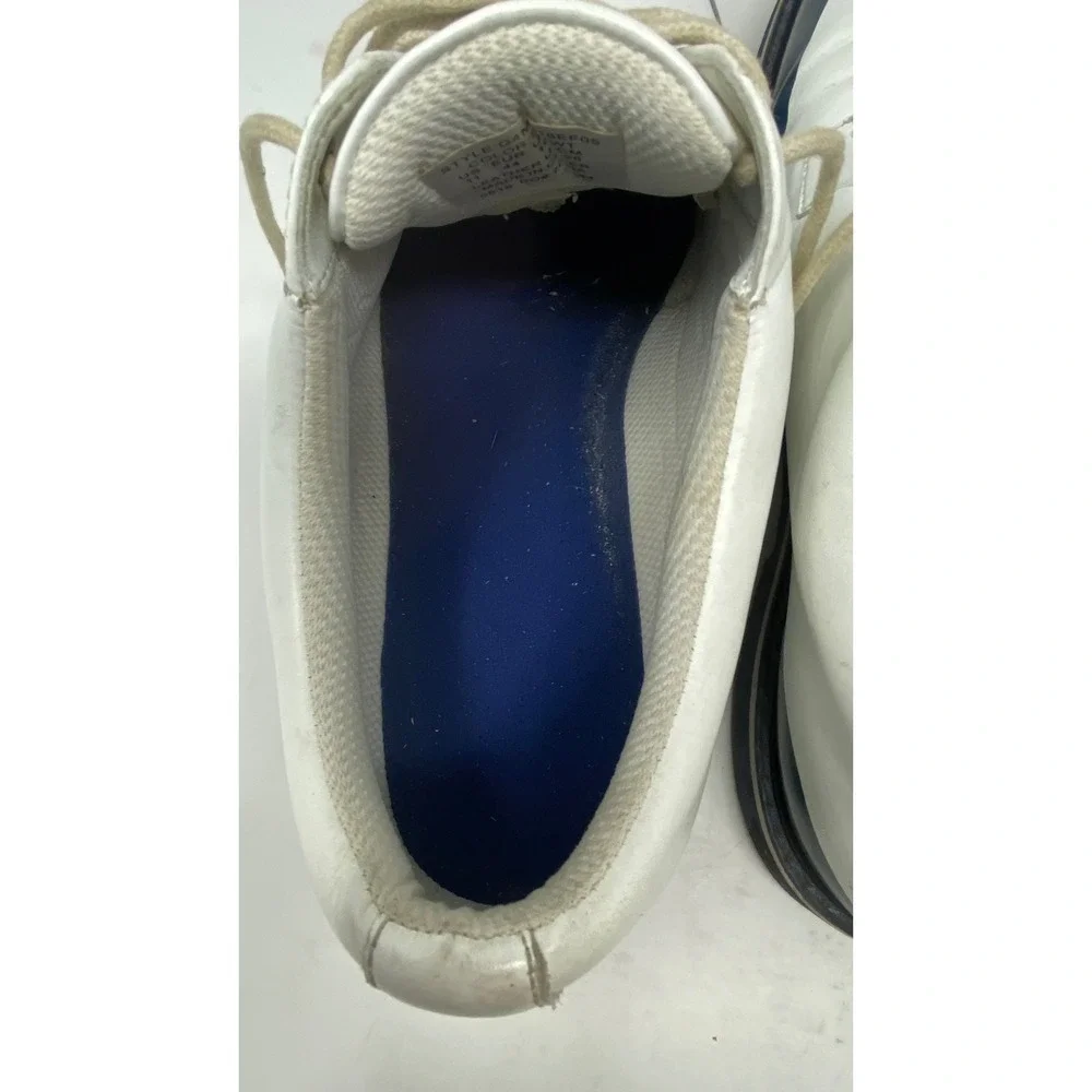 G/FORE Mens Gallivanter Spiked Golf Shoes White Navy Blue Leather G4MF18EF05 11